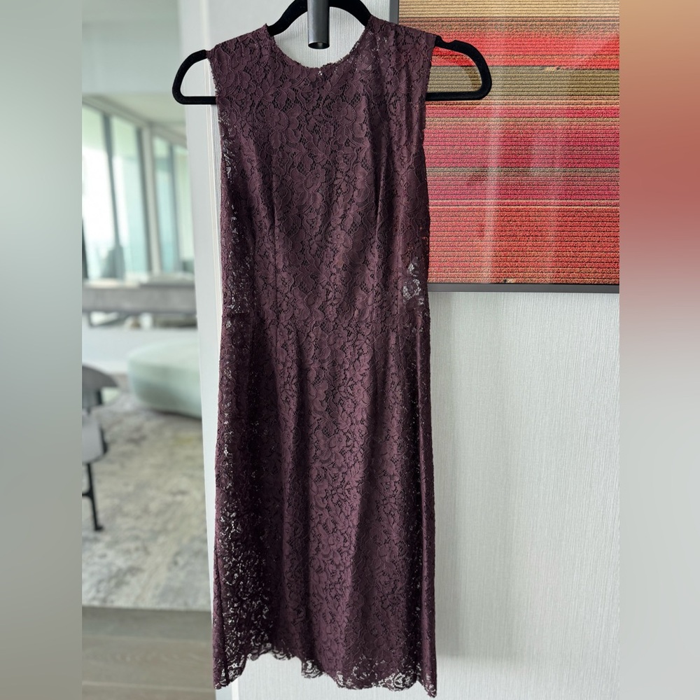 Dolce & Gabbana Burgundy Color Lace Dress